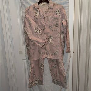 Pink Patterned Pajama Set